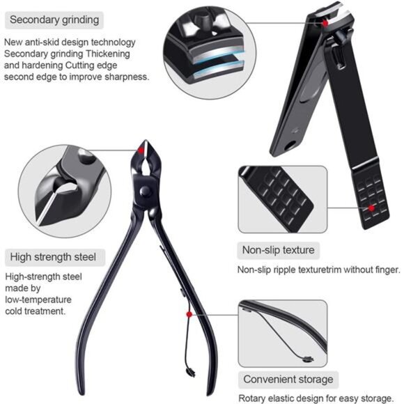 Manicure Pedicure Set-Nail Clippers Toenail Clipper Kit Includes Cuticle Remover - Picture 4 of 6